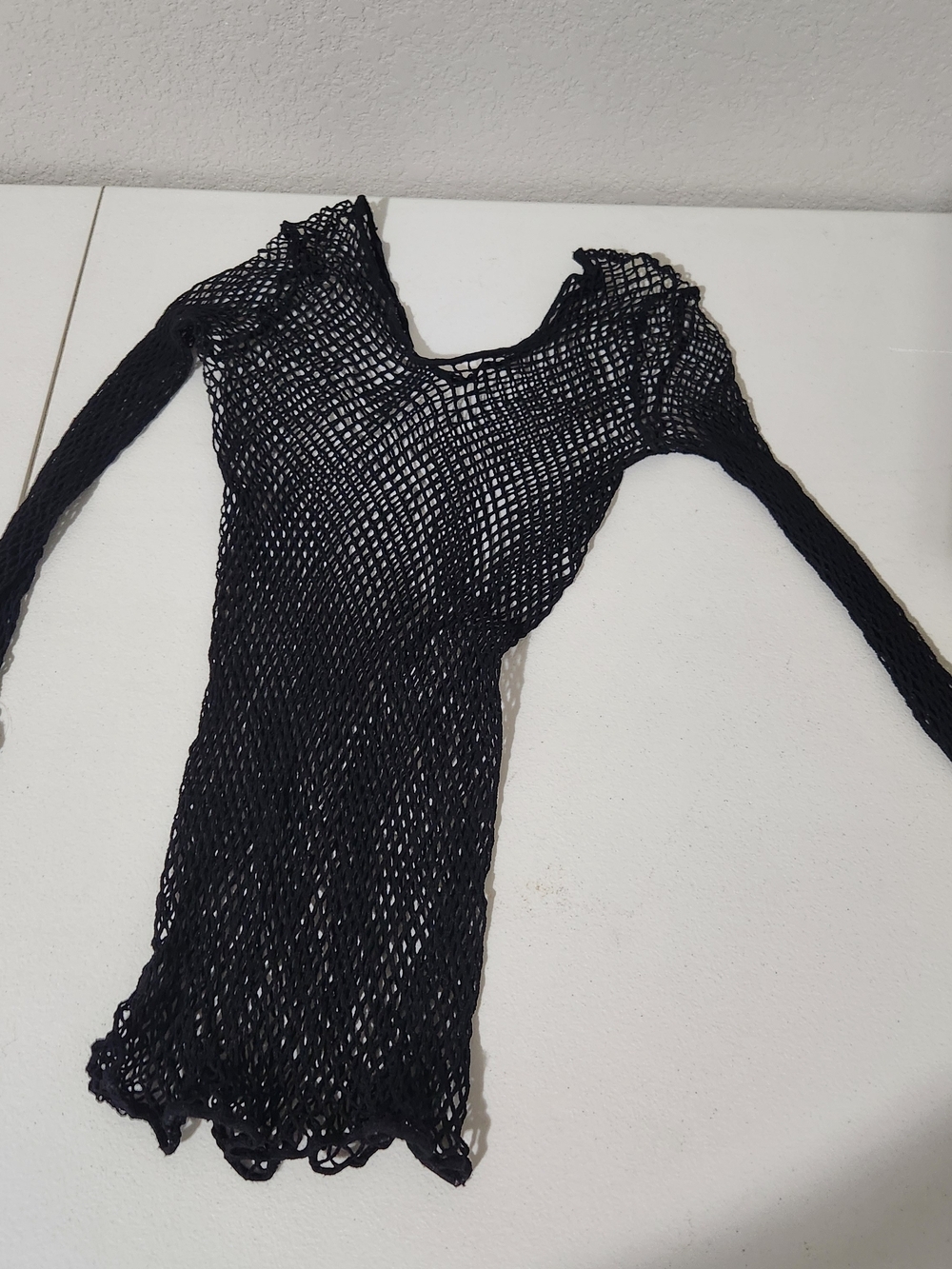 Black Fishnet Top Layering Goth Witchy Whimsigoth Rave Retro